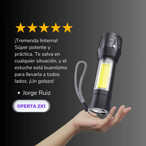 2x1 Linterna Military™ 3 en 1 Titanium PRO + 🎁 Llavero linterna De Regalo Para Los Primeros 30 clientes